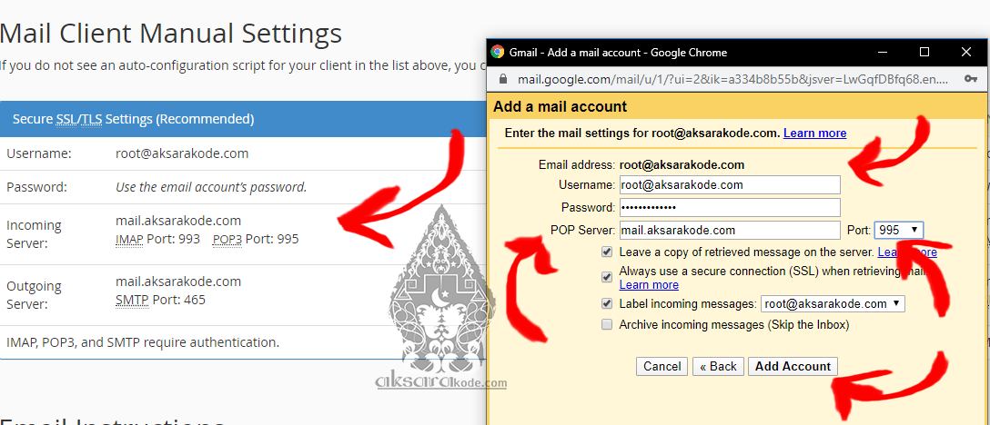  Menghubungkan Email Hosting Ke Gmail